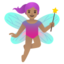 WOMAN FAIRY emoji with medium skin tone skin tone