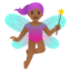 WOMAN FAIRY emoji with medium-dark skin tone skin tone