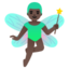 MAN FAIRY emoji with dark skin tone skin tone