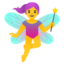 WOMAN FAIRY emoji in Google's design style - Unicode 1F9DA-200D-2640-FE0F