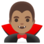 MAN VAMPIRE emoji with medium skin tone skin tone