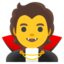 VAMPIRE emoji in Google's design style - Unicode 1F9DB