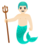 MERMAN emoji with light skin tone skin tone