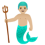 MERMAN emoji with medium-light skin tone skin tone