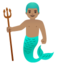 MERMAN emoji with medium skin tone skin tone