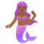 MERMAID emoji with medium-dark skin tone skin tone