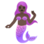 MERMAID emoji with dark skin tone skin tone