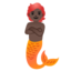 MERPERSON emoji with dark skin tone skin tone