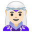 WOMAN ELF emoji with light skin tone skin tone