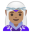 WOMAN ELF emoji with medium skin tone skin tone