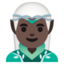 MAN ELF emoji with dark skin tone skin tone