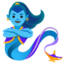 WOMAN GENIE emoji in Google's design style - Unicode 1F9DE-200D-2640-FE0F