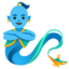 MAN GENIE emoji in Google's design style - Unicode 1F9DE-200D-2642-FE0F