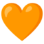 ORANGE HEART emoji in Google's design style - Unicode 1F9E1