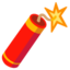 FIRECRACKER emoji in Google's design style - Unicode 1F9E8