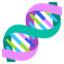 DNA DOUBLE HELIX emoji in Google's design style - Unicode 1F9EC