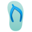 THONG SANDAL emoji in Google's design style - Unicode 1FA74