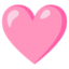 PINK HEART emoji in Google's design style - Unicode 1FA77