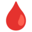 DROP OF BLOOD emoji in Google's design style - Unicode 1FA78