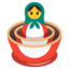 NESTING DOLLS emoji in Google's design style - Unicode 1FA86