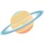 RINGED PLANET emoji in Google's design style - Unicode 1FA90