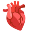 ANATOMICAL HEART emoji in Google's design style - Unicode 1FAC0