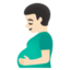 PREGNANT MAN emoji with light skin tone skin tone