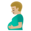 PREGNANT MAN emoji with medium-light skin tone skin tone