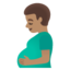 PREGNANT MAN emoji with medium skin tone skin tone