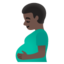 PREGNANT MAN emoji with dark skin tone skin tone