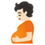 PREGNANT PERSON emoji with light skin tone skin tone