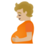 PREGNANT PERSON emoji with medium-light skin tone skin tone