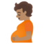 PREGNANT PERSON emoji with medium skin tone skin tone