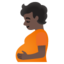 PREGNANT PERSON emoji with dark skin tone skin tone