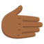 RIGHTWARDS HAND emoji with medium-dark skin tone skin tone