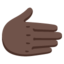 RIGHTWARDS HAND emoji with dark skin tone skin tone