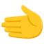 LEFTWARDS HAND emoji in Google's design style - Unicode 1FAF2