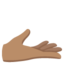 PALM UP HAND emoji with medium skin tone skin tone