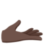 PALM UP HAND emoji with dark skin tone skin tone