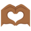 HEART HANDS emoji with medium-dark skin tone skin tone