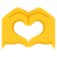 HEART HANDS emoji in Google's design style - Unicode 1FAF6