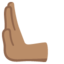 LEFTWARDS PUSHING HAND emoji with medium skin tone skin tone