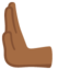 LEFTWARDS PUSHING HAND emoji with medium-dark skin tone skin tone