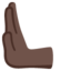 LEFTWARDS PUSHING HAND emoji with dark skin tone skin tone