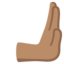 RIGHTWARDS PUSHING HAND emoji with medium skin tone skin tone