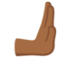 RIGHTWARDS PUSHING HAND emoji with medium-dark skin tone skin tone