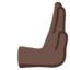 RIGHTWARDS PUSHING HAND emoji with dark skin tone skin tone