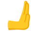 RIGHTWARDS PUSHING HAND emoji in Google's design style - Unicode 1FAF8