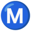 CIRCLED LATIN CAPITAL LETTER M emoji in Google's design style - Unicode 24C2-FE0F