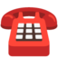 BLACK TELEPHONE emoji in Google's design style - Unicode 260E-FE0F